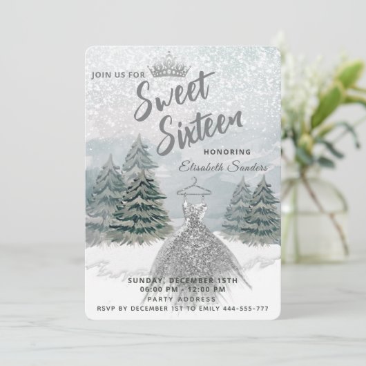 プリンセス水色の冬のワンダーランド甘い16 招待状 (スタンド正面)