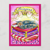 プリンセス猫のピンクのはがき ポストカード (正面)