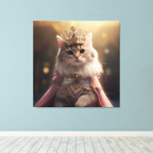 プリンセス猫写真飾 キャンバスプリント (インサイチュ (ウッドフロア))