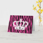 プリンセス王冠の誕生日 カード (黄色い花)