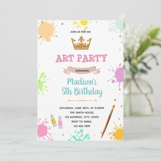 プリンセス王室のの絵画招待 サンキューカード (スタンド正面)