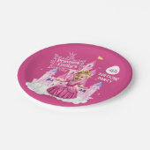 プリンセス王室のカリカチュア誕生日 ペーパープレート (アングル)