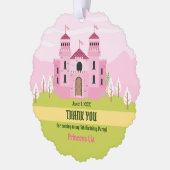 プリンセス王室のガールバースデーパーティー オーナメントカード (左)