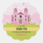 プリンセス王室のガールバースデーパーティー オーナメントカード (正面)