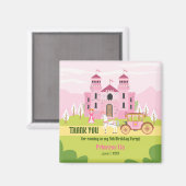 プリンセス王室のガールバースデーパーティー マグネット (正面/裏面)