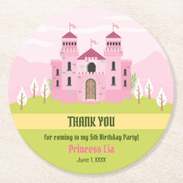 プリンセス王室のガールバースデーパーティー ラウンドペーパーコースター