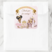 プリンセス王室のキャッスルキャリッジピンク金ゴールドガール スクエアシール (バッグ)