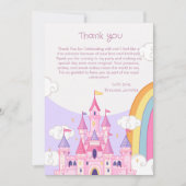 プリンセス王室のキャッスルバースデーパーティー サンキューカード (正面)