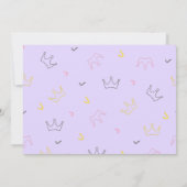 プリンセス王室のキャッスルバースデーパーティー サンキューカード (裏面)