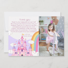 プリンセス王室のキャッスルバースデーパーティー サンキューカード