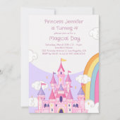 プリンセス王室のキャッスルバースデーパーティー 招待状 (正面)
