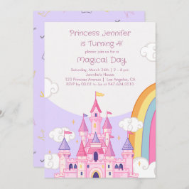 プリンセス王室のキャッスルバースデーパーティー 招待状