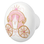 プリンセス王室のキャリッジピンク&金ゴールドウォールアート セラミックノブ (右)