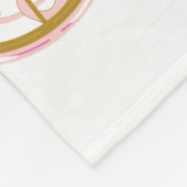 プリンセス王室のキャリッジピンク&金ゴールドパーソナライズされた フリースブランケット (角)