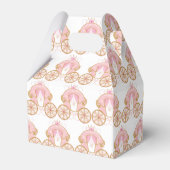 プリンセス王室のキャリッジピンク&金ゴールド誕生日パーティー フェイバーボックス (裏面サイド)