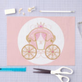 プリンセス王室のキャリッジピンク&金ゴールド誕生日パーティー 薄葉紙 (クラフト)