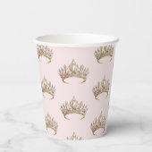 プリンセス王室のクラウンガールバースデーパーティー 紙コップ (裏面)