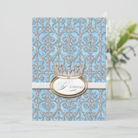 プリンセス王室のクラウンブルーガール誕生のお知らせ 案内状 (スタンド正面)