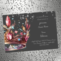 プリンセス王室のクラウン誕生日招待状