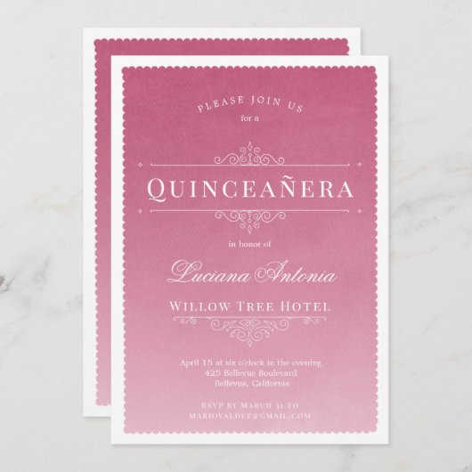 プリンセス王室のピエレガントンクキンセアニェラ 招待状 (正面/裏面)