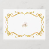 プリンセス王室のピンクのキャリッジサンキューカード エンクロージャーカード (裏面)