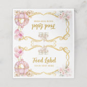 プリンセス王室のピンクカボチャ台車食品ラベル 予約カード (外部開封)