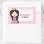 プリンセス王室のブックラベル/ギフトラベルシール 長方形シール (バッグ)