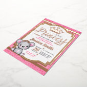 プリンセス王室のベビーシャワー箔招待状 箔招待状 (回転した状態)