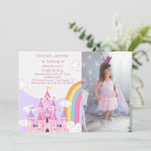 プリンセス王室の城の誕生日パーティーへの招待 招待状 (スタンド正面)