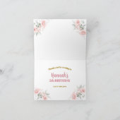 プリンセス王室の城第5誕生日折り畳み サンキューカード (内部)