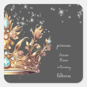 プリンセス王室の誕生日 スクエアシール (正面)