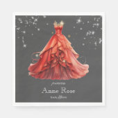 プリンセス王室の誕生日 スタンダードランチョンナプキン (正面)