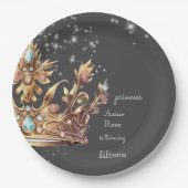 プリンセス王室の誕生日 ペーパープレート (正面)