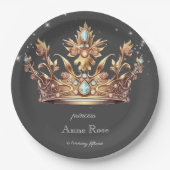 プリンセス王室の誕生日 ペーパープレート (正面)