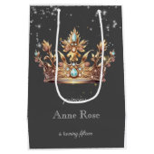 プリンセス王室の誕生日 ミディアムペーパーバッグ (裏面)