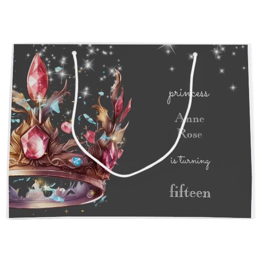 プリンセス王室の誕生日 ラージペーパーバッグ (正面)