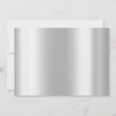 プリンセス王室の金ゴールドグリッターユニコーンピンクシルバー 招待状 (裏面)