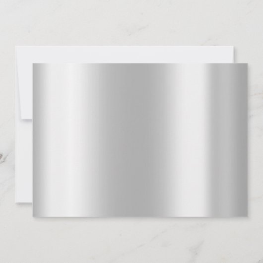 プリンセス王室の金ゴールドグリッターユニコーンピンクシルバー 招待状 (裏面)