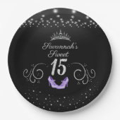 プリンセス甘い15ストリングライトラベンダーシューズ ペーパープレート (正面)