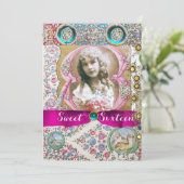 プリンセス甘い16誕生日パーティー,フローラ宝石 招待状 (スタンド正面)