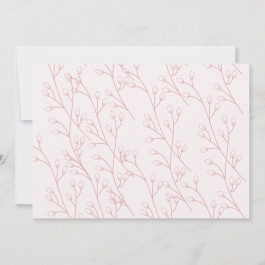 「プリンセス用クラウン」パステルシェードベビーシャワー 招待状 (裏面)