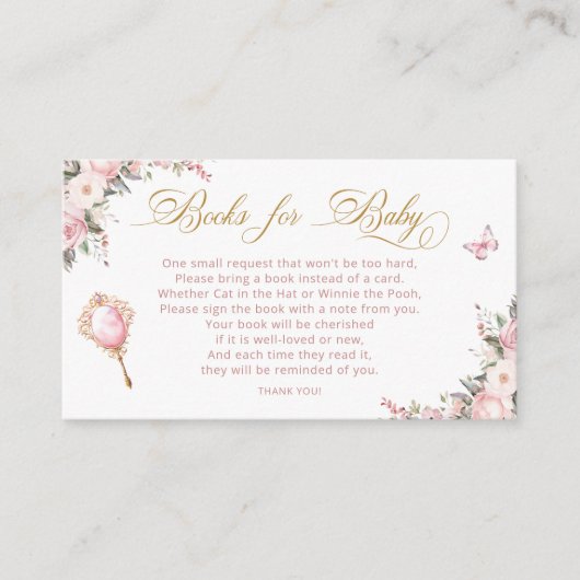 プリンセス用台車赤ちゃんシャワーブック エンクロージャーカード (正面)