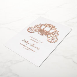 プリンセス登場！ベビーシャワー ローズゴールド 箔招待状