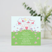 プリンセス第1誕生日パーティの招待状 招待状 (スタンド正面)