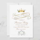 プリンセス第1誕生日招待状 招待状 (正面)