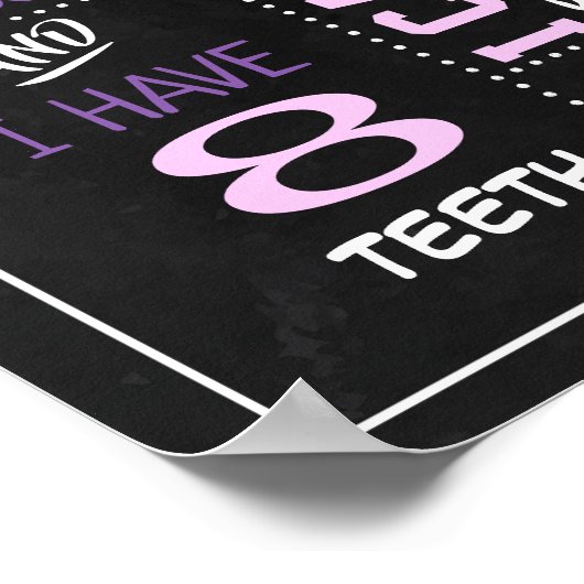 プリンセス第1誕生日黒板看板 ポスター (角)