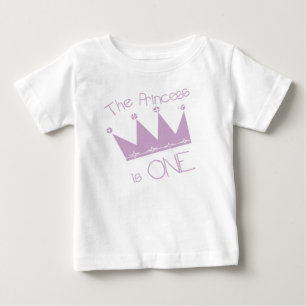 プリンセス第1誕生日 ベビーTシャツ