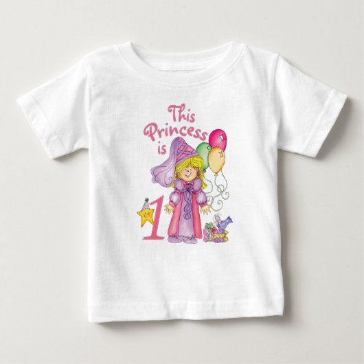 プリンセス第1誕生日 ベビーTシャツ (正面)