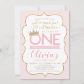 プリンセス第1誕生日 招待状 (正面)