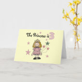 プリンセス第3回誕生日Tシャツとギフト カード (黄色い花)